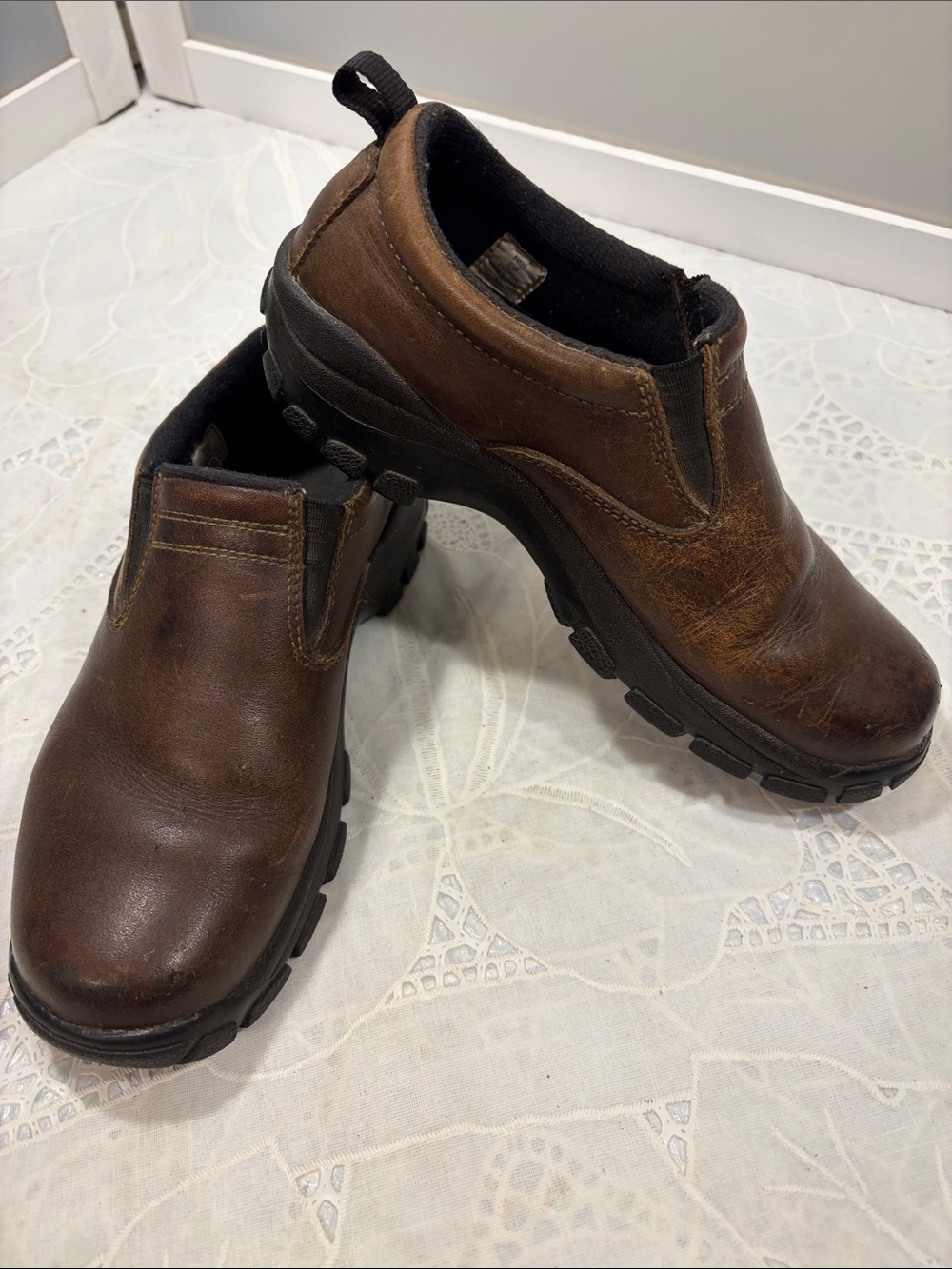 Lands’ End Slip-On Shoe - Brown Leather